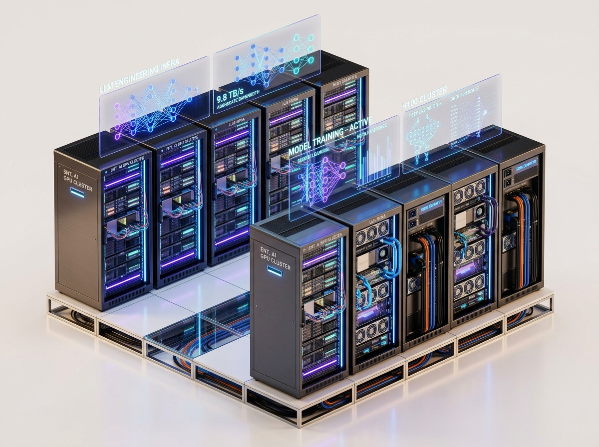 Enterprise GPU cluster datacenter and high-throughput LLMOps infrastructure
