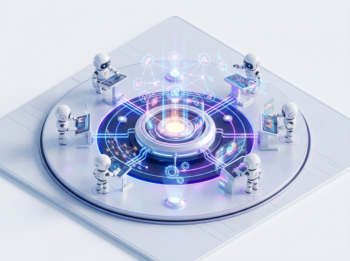Autonomous multi-agent orchestration architecture command hub
