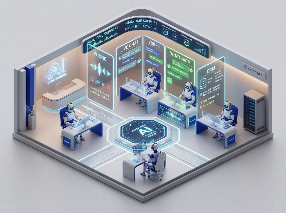 Omnichannel AI Customer Support across voice, chat, SMS, and CRM systems